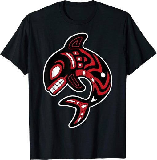 Northwest Coast Orca Native American Totem Killer Whale T-Shirt